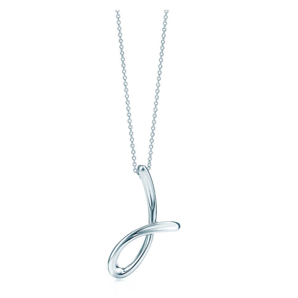 Tiffany’s Elsa Perreti Letter “J” Pendant Silver